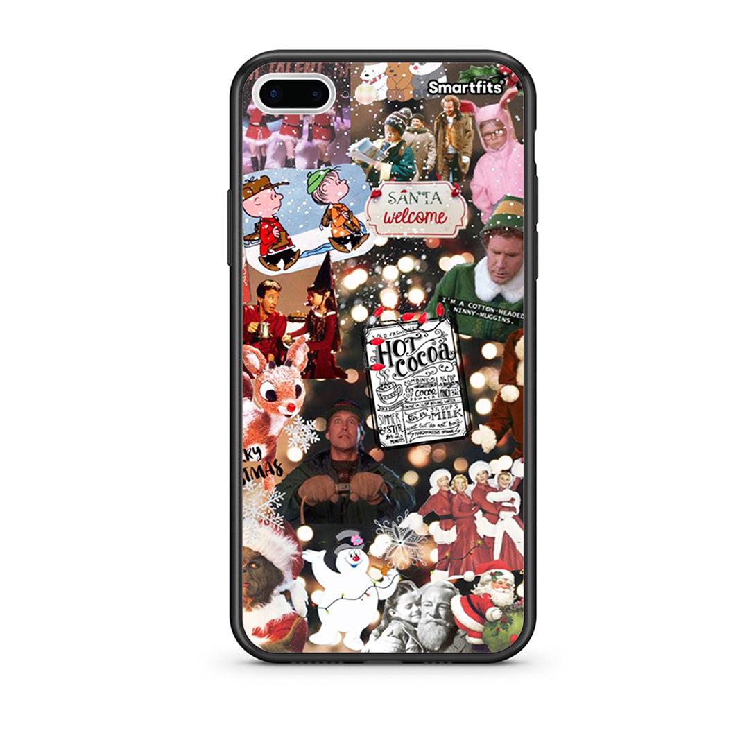 iPhone 7 Plus/8 Plus Xmas Movies θήκη από τη Smartfits με σχέδιο στο πίσω μέρος και μαύρο περίβλημα | Smartphone case with colorful back and black bezels by Smartfits