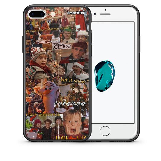 Θήκη iPhone 7 Plus/8 Plus Xmas Wishes από τη Smartfits με σχέδιο στο πίσω μέρος και μαύρο περίβλημα | iPhone 7 Plus/8 Plus Xmas Wishes case with colorful back and black bezels