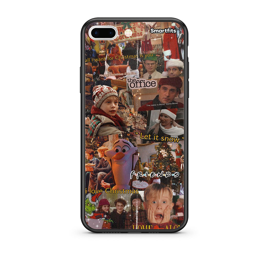 iPhone 7 Plus/8 Plus Xmas Wishes θήκη από τη Smartfits με σχέδιο στο πίσω μέρος και μαύρο περίβλημα | Smartphone case with colorful back and black bezels by Smartfits
