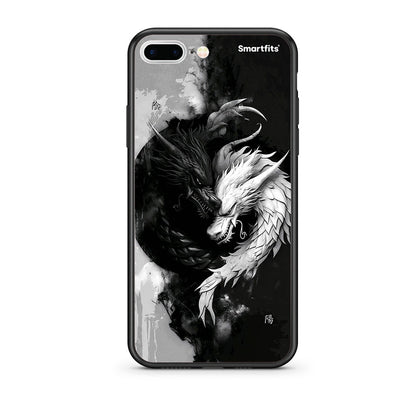 iPhone 7 Plus / 8 Plus Yin Yang Θήκη από τη Smartfits με σχέδιο στο πίσω μέρος και μαύρο περίβλημα | Smartphone case with colorful back and black bezels by Smartfits