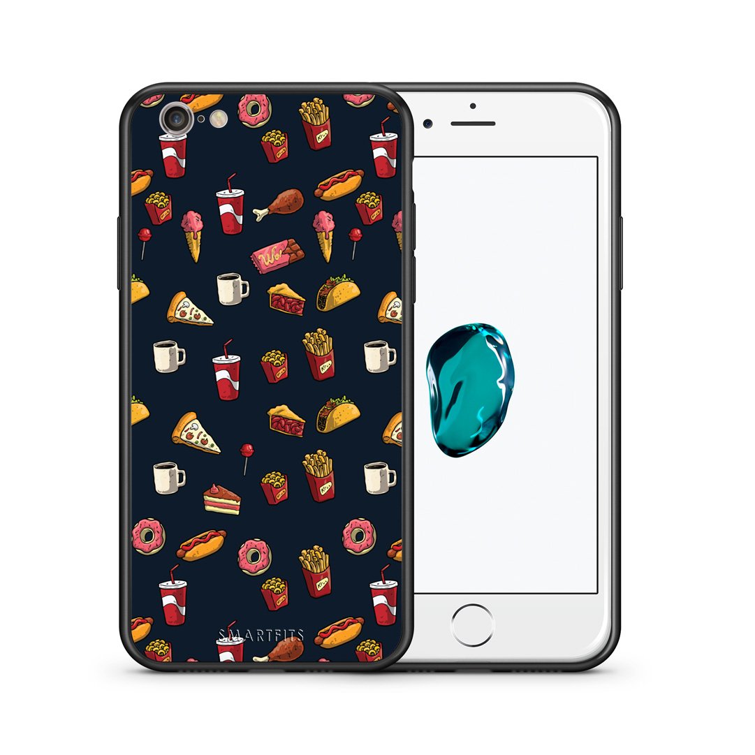 Θήκη iPhone 6/6s Hungry Random από τη Smartfits με σχέδιο στο πίσω μέρος και μαύρο περίβλημα | iPhone 6/6s Hungry Random case with colorful back and black bezels