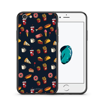 Θήκη iPhone 6/6s Hungry Random από τη Smartfits με σχέδιο στο πίσω μέρος και μαύρο περίβλημα | iPhone 6/6s Hungry Random case with colorful back and black bezels