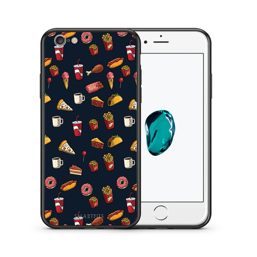 Θήκη iPhone 6/6s Hungry Random από τη Smartfits με σχέδιο στο πίσω μέρος και μαύρο περίβλημα | iPhone 6/6s Hungry Random case with colorful back and black bezels