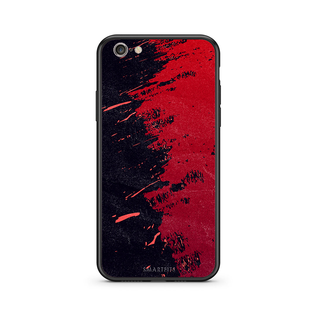 iphone 6 plus 6s plus Red Paint Θήκη Αγίου Βαλεντίνου από τη Smartfits με σχέδιο στο πίσω μέρος και μαύρο περίβλημα | Smartphone case with colorful back and black bezels by Smartfits