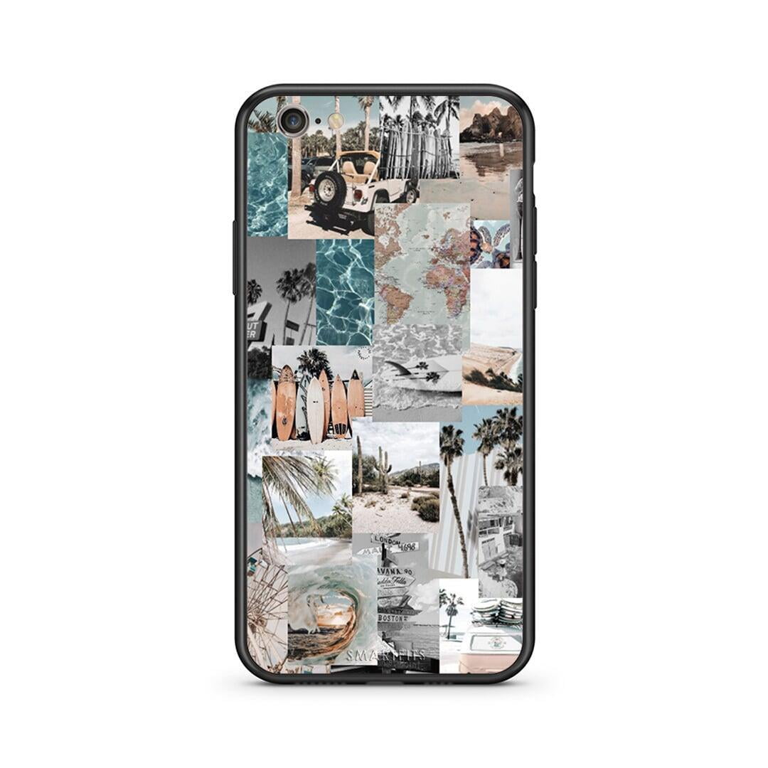 iphone 6 plus 6s plus Retro Beach Life Θήκη από τη Smartfits με σχέδιο στο πίσω μέρος και μαύρο περίβλημα | Smartphone case with colorful back and black bezels by Smartfits