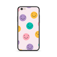 Thumbnail for iphone 6 6s Smiley Faces θήκη από τη Smartfits με σχέδιο στο πίσω μέρος και μαύρο περίβλημα | Smartphone case with colorful back and black bezels by Smartfits