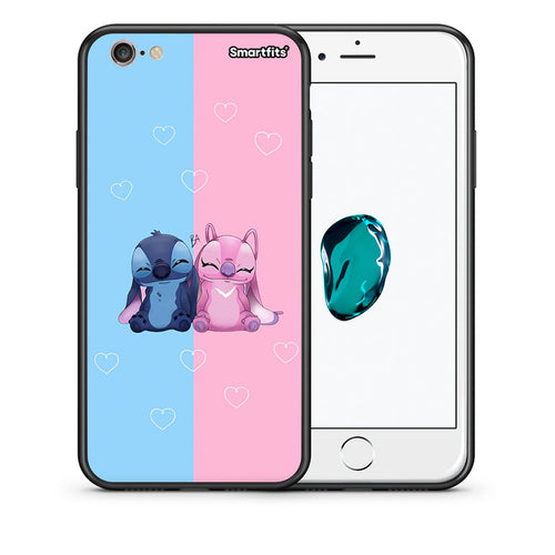 Θήκη iPhone 6 Plus/6s Plus Stitch And Angel από τη Smartfits με σχέδιο στο πίσω μέρος και μαύρο περίβλημα | iPhone 6 Plus/6s Plus Stitch And Angel case with colorful back and black bezels