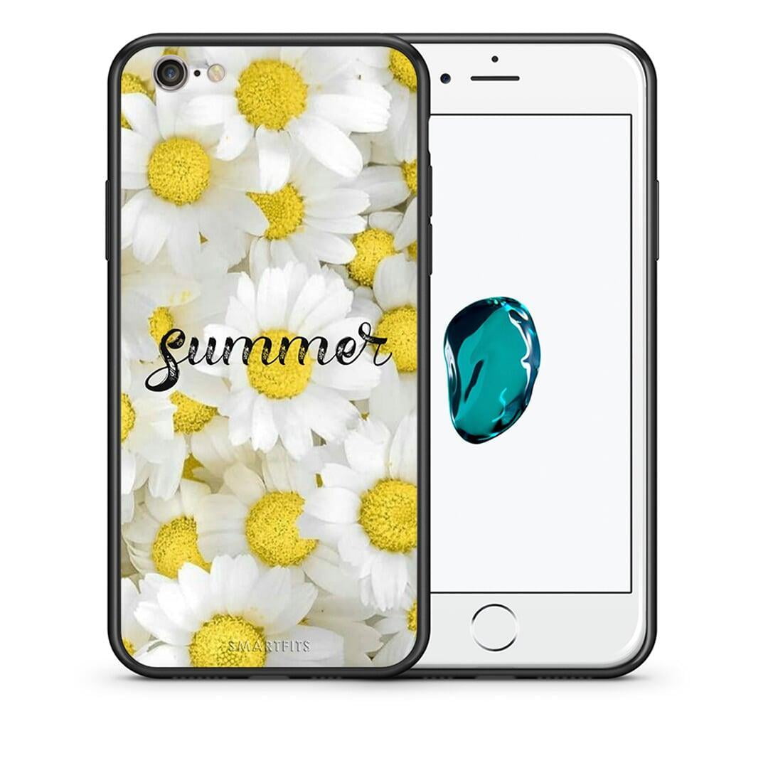Θήκη iPhone 7 / 8 / SE 2020 Summer Daisies από τη Smartfits με σχέδιο στο πίσω μέρος και μαύρο περίβλημα | iPhone 7 / 8 / SE 2020 Summer Daisies case with colorful back and black bezels