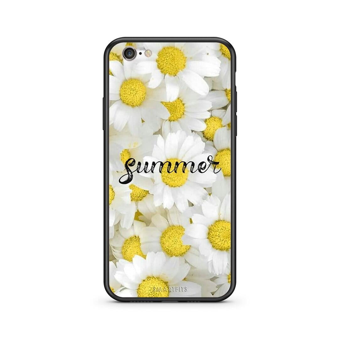 iphone 6 plus 6s plus Summer Daisies Θήκη από τη Smartfits με σχέδιο στο πίσω μέρος και μαύρο περίβλημα | Smartphone case with colorful back and black bezels by Smartfits