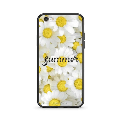 iphone 6 plus 6s plus Summer Daisies Θήκη από τη Smartfits με σχέδιο στο πίσω μέρος και μαύρο περίβλημα | Smartphone case with colorful back and black bezels by Smartfits