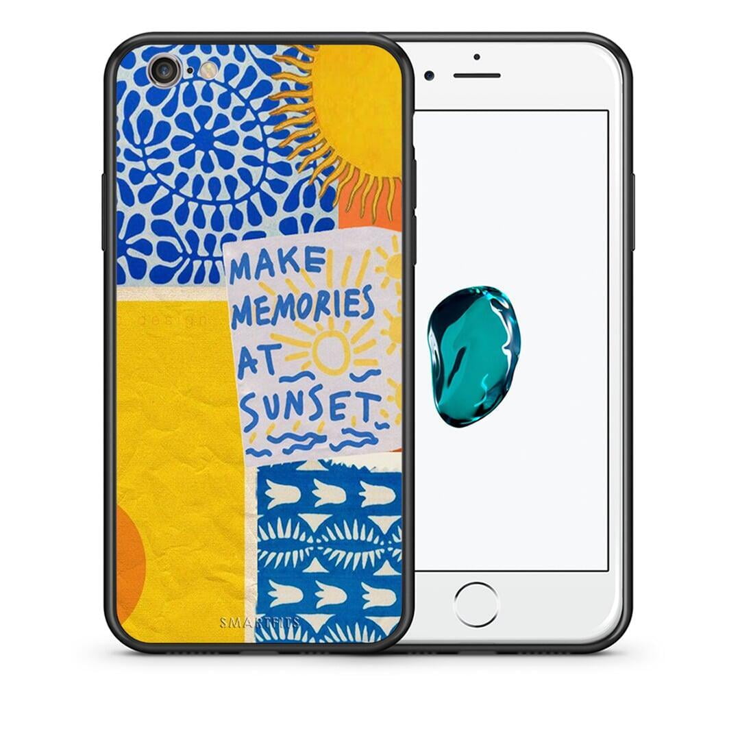 Θήκη iPhone 7 / 8 / SE 2020 Sunset Memories από τη Smartfits με σχέδιο στο πίσω μέρος και μαύρο περίβλημα | iPhone 7 / 8 / SE 2020 Sunset Memories case with colorful back and black bezels