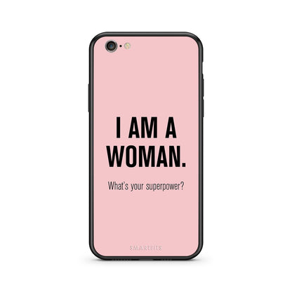 iphone 6 plus 6s plus Superpower Woman θήκη από τη Smartfits με σχέδιο στο πίσω μέρος και μαύρο περίβλημα | Smartphone case with colorful back and black bezels by Smartfits
