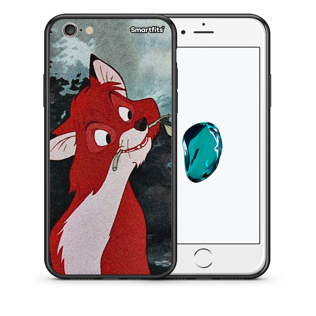 Θήκη iPhone 6/6s Tod And Vixey Love 1 από τη Smartfits με σχέδιο στο πίσω μέρος και μαύρο περίβλημα | iPhone 6/6s Tod And Vixey Love 1 case with colorful back and black bezels