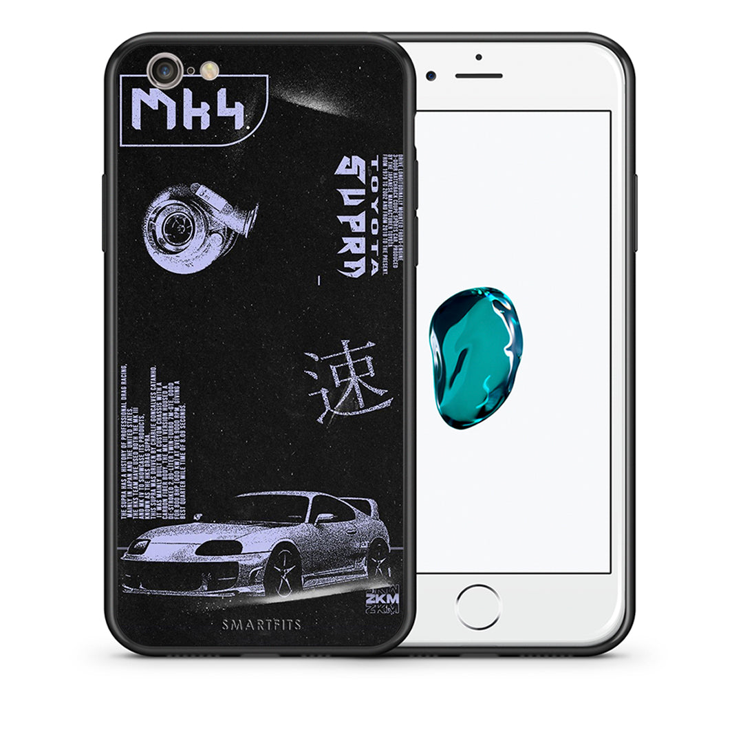 Θήκη Αγίου Βαλεντίνου iPhone 6 / 6s Tokyo Drift από τη Smartfits με σχέδιο στο πίσω μέρος και μαύρο περίβλημα | iPhone 6 / 6s Tokyo Drift case with colorful back and black bezels