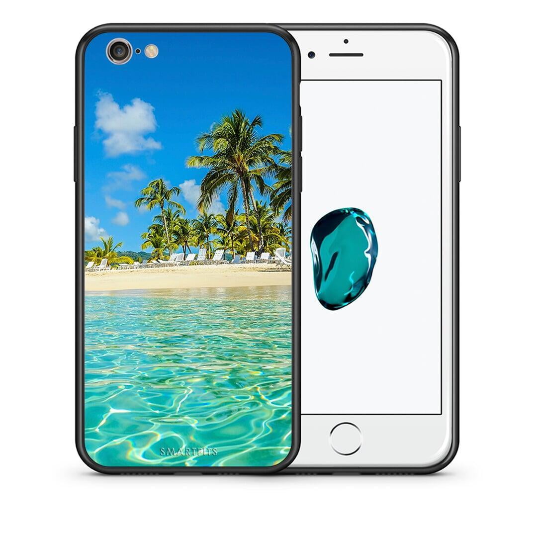 Θήκη iPhone 7 / 8 / SE 2020 Tropical Vibes από τη Smartfits με σχέδιο στο πίσω μέρος και μαύρο περίβλημα | iPhone 7 / 8 / SE 2020 Tropical Vibes case with colorful back and black bezels
