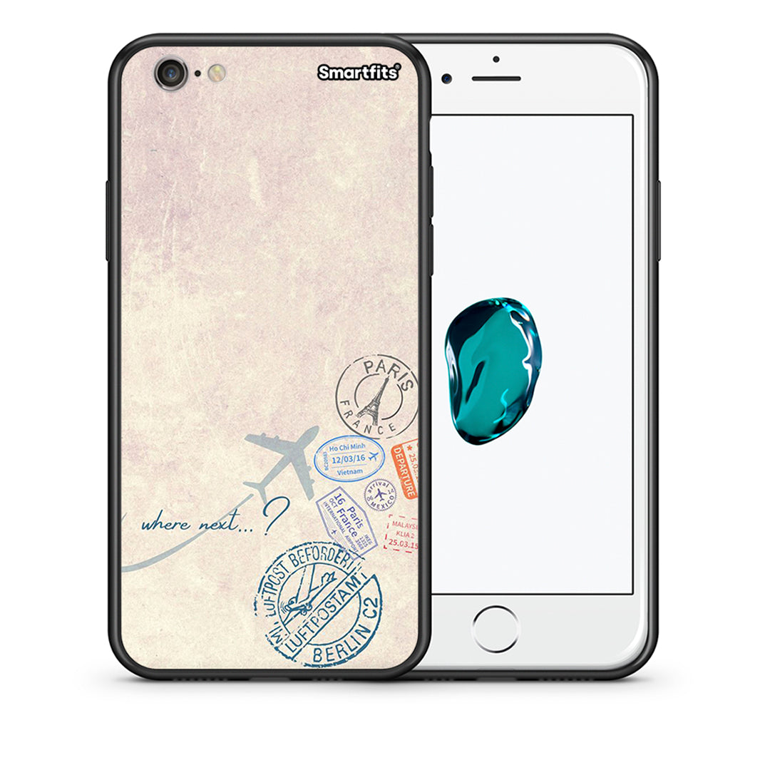 Θήκη iPhone 7 / 8 / SE 2020 Where Next από τη Smartfits με σχέδιο στο πίσω μέρος και μαύρο περίβλημα | iPhone 7 / 8 / SE 2020 Where Next case with colorful back and black bezels