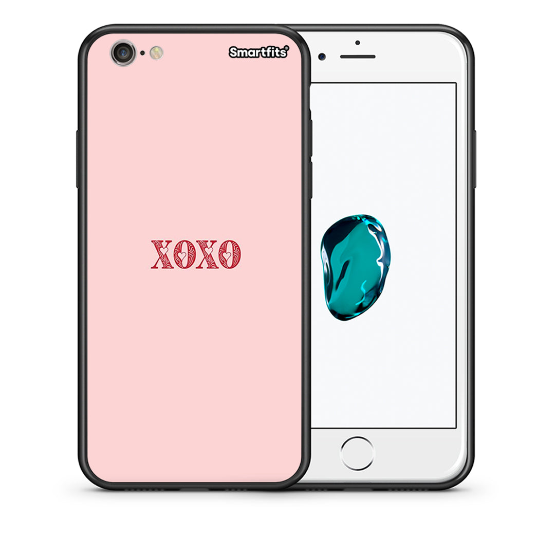 Θήκη iPhone 6 Plus/6s Plus XOXO Love από τη Smartfits με σχέδιο στο πίσω μέρος και μαύρο περίβλημα | iPhone 6 Plus/6s Plus XOXO Love case with colorful back and black bezels