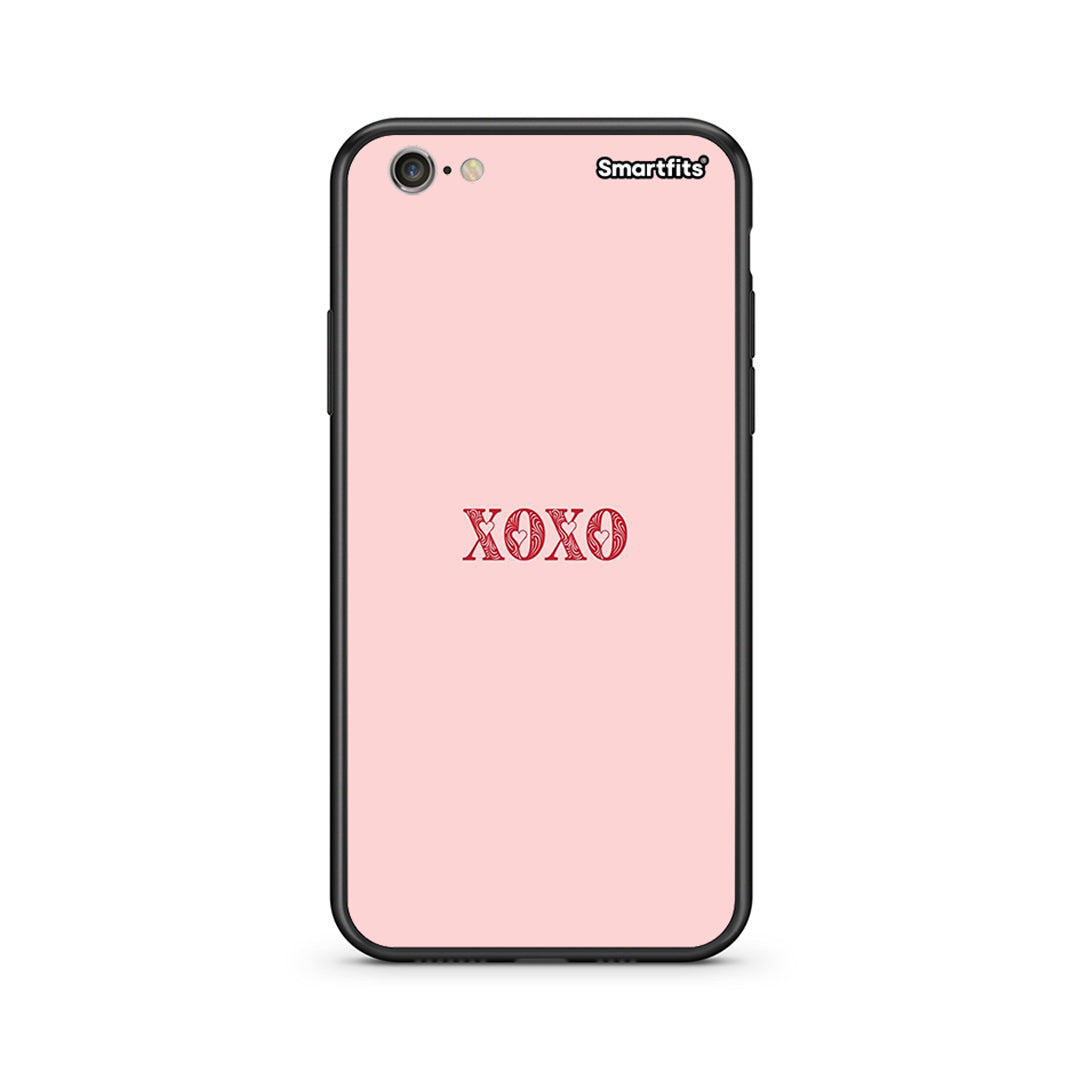 iphone 6 plus 6s plus XOXO Love θήκη από τη Smartfits με σχέδιο στο πίσω μέρος και μαύρο περίβλημα | Smartphone case with colorful back and black bezels by Smartfits