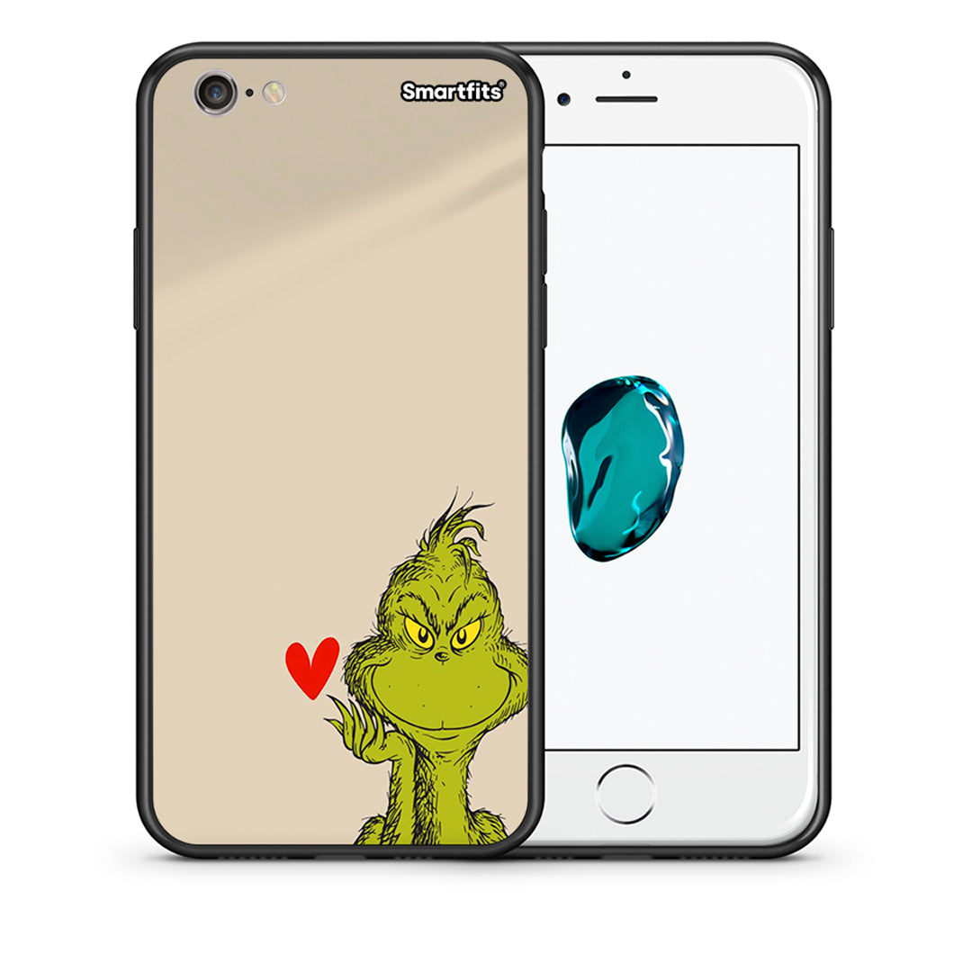 Θήκη iPhone 6/6s Xmas Grinch από τη Smartfits με σχέδιο στο πίσω μέρος και μαύρο περίβλημα | iPhone 6/6s Xmas Grinch case with colorful back and black bezels