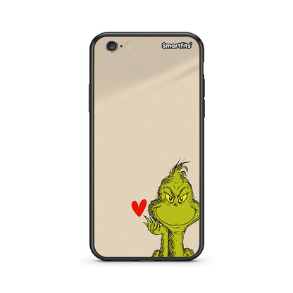 iphone 6 6s Xmas Grinch θήκη από τη Smartfits με σχέδιο στο πίσω μέρος και μαύρο περίβλημα | Smartphone case with colorful back and black bezels by Smartfits