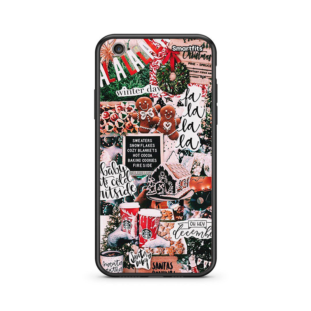 iphone 6 6s Xmas Habbits θήκη από τη Smartfits με σχέδιο στο πίσω μέρος και μαύρο περίβλημα | Smartphone case with colorful back and black bezels by Smartfits