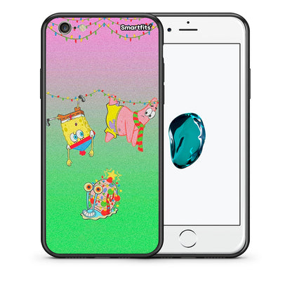 Θήκη iPhone 6 Plus/6s Plus Xmas Lights από τη Smartfits με σχέδιο στο πίσω μέρος και μαύρο περίβλημα | iPhone 6 Plus/6s Plus Xmas Lights case with colorful back and black bezels