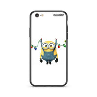 Thumbnail for iPhone 7/8 Xmas Minion Lights θήκη από τη Smartfits με σχέδιο στο πίσω μέρος και μαύρο περίβλημα | Smartphone case with colorful back and black bezels by Smartfits