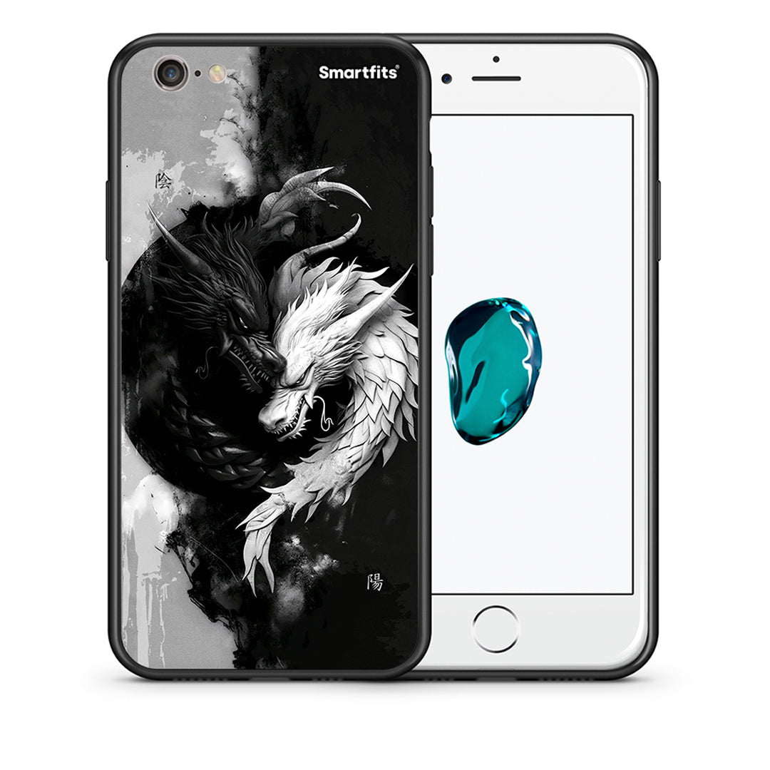 Θήκη iPhone 6 / 6s Yin Yang από τη Smartfits με σχέδιο στο πίσω μέρος και μαύρο περίβλημα | iPhone 6 / 6s Yin Yang case with colorful back and black bezels
