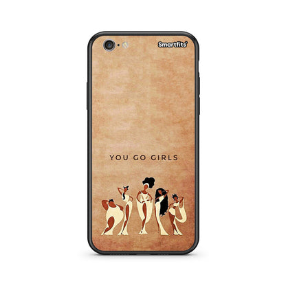 iphone 6 6s You Go Girl θήκη από τη Smartfits με σχέδιο στο πίσω μέρος και μαύρο περίβλημα | Smartphone case with colorful back and black bezels by Smartfits