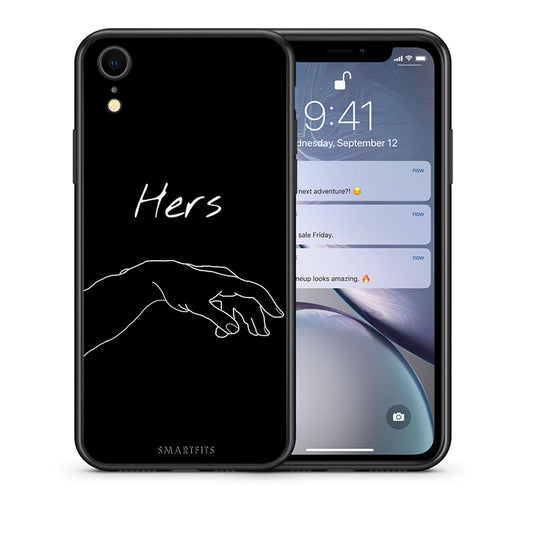 Θήκη Αγίου Βαλεντίνου iPhone XR Aeshetic Love 1 από τη Smartfits με σχέδιο στο πίσω μέρος και μαύρο περίβλημα | iPhone XR Aeshetic Love 1 case with colorful back and black bezels