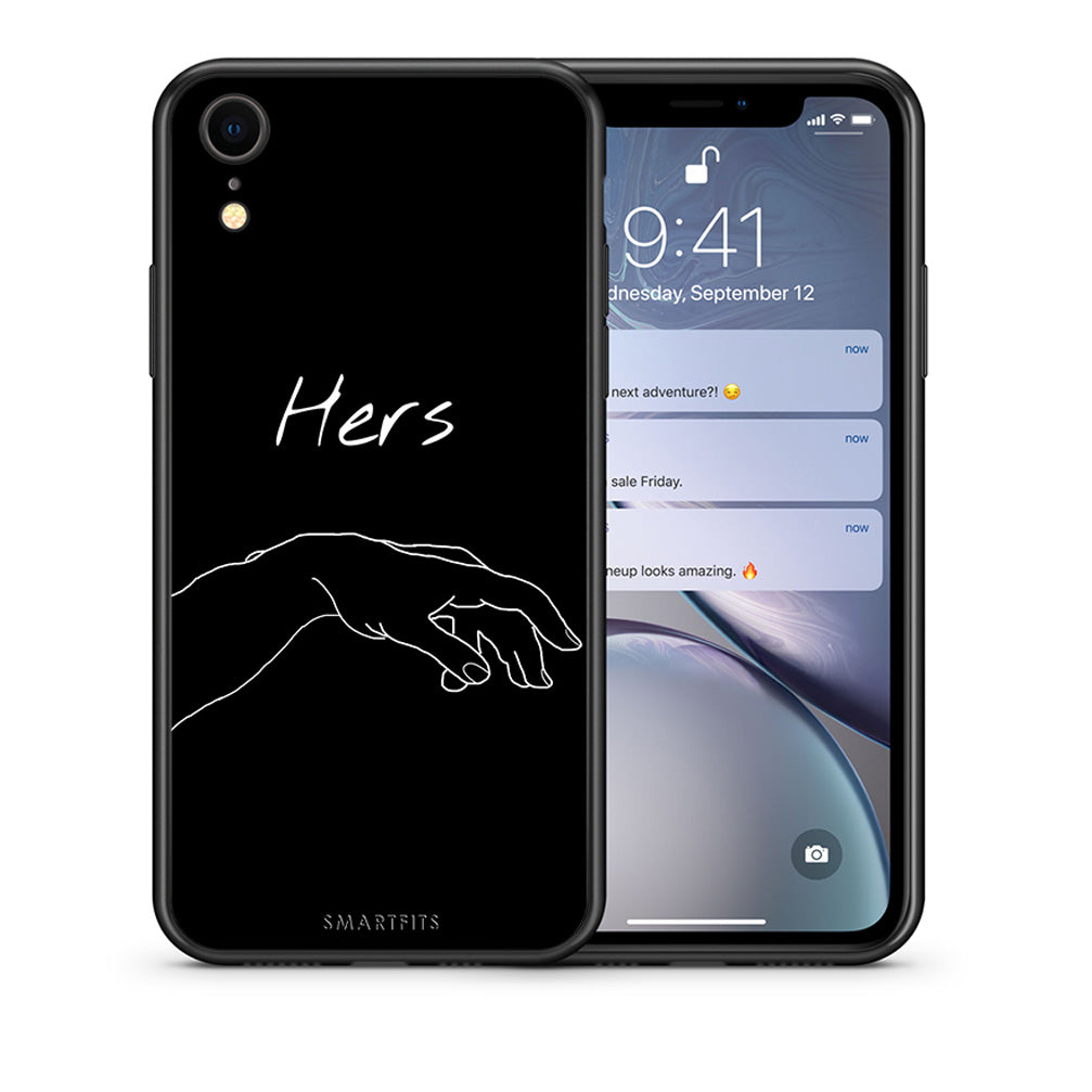 Θήκη Αγίου Βαλεντίνου iPhone XR Aeshetic Love 1 από τη Smartfits με σχέδιο στο πίσω μέρος και μαύρο περίβλημα | iPhone XR Aeshetic Love 1 case with colorful back and black bezels