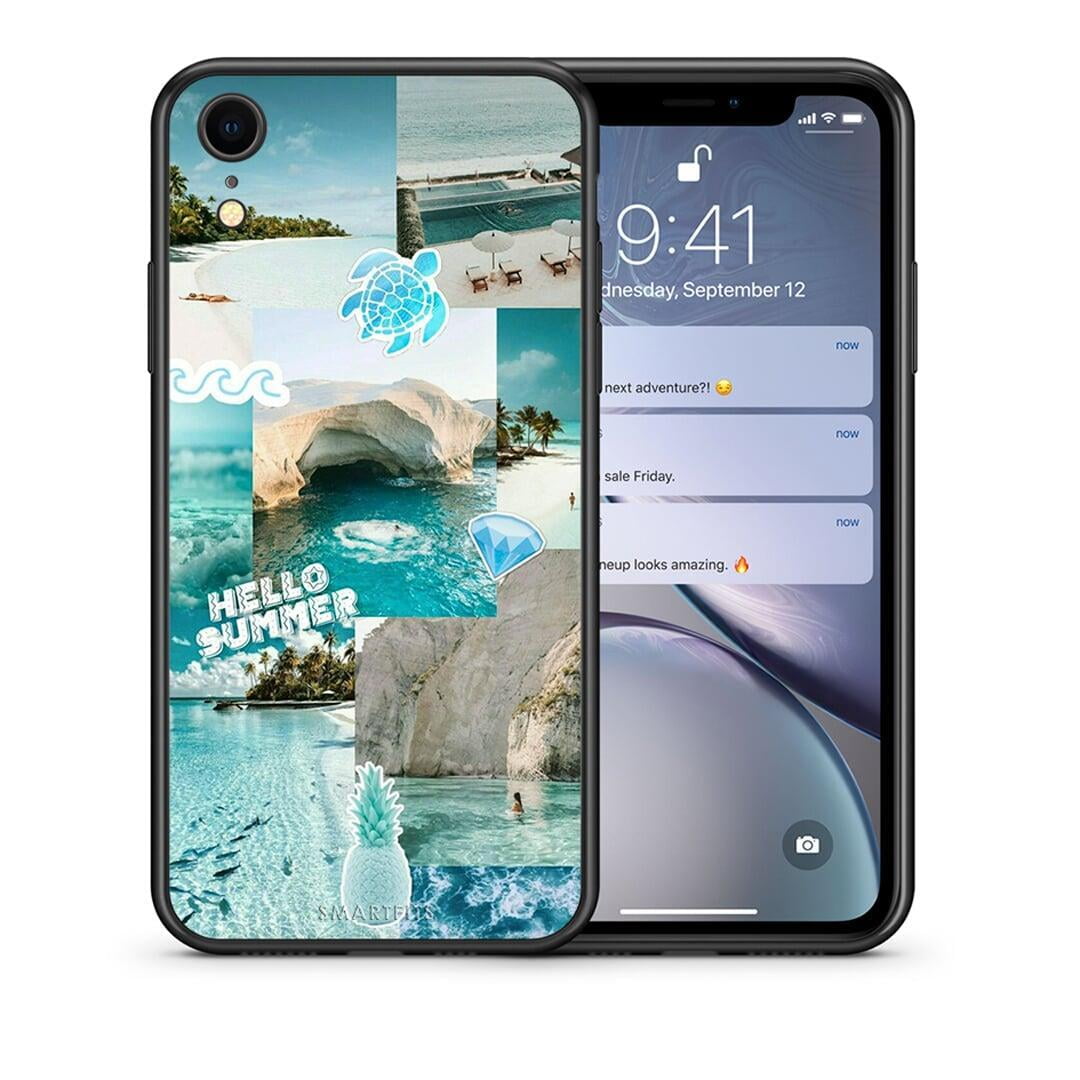 Θήκη iPhone XR Aesthetic Summer από τη Smartfits με σχέδιο στο πίσω μέρος και μαύρο περίβλημα | iPhone XR Aesthetic Summer case with colorful back and black bezels