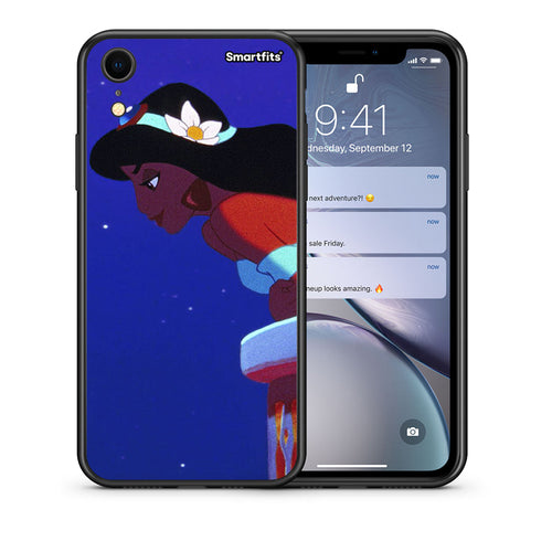 Θήκη iPhone XR Alladin And Jasmine Love 2 από τη Smartfits με σχέδιο στο πίσω μέρος και μαύρο περίβλημα | iPhone XR Alladin And Jasmine Love 2 case with colorful back and black bezels