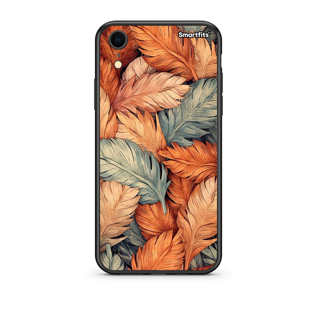 iphone xr Autumn Leaves Θήκη από τη Smartfits με σχέδιο στο πίσω μέρος και μαύρο περίβλημα | Smartphone case with colorful back and black bezels by Smartfits