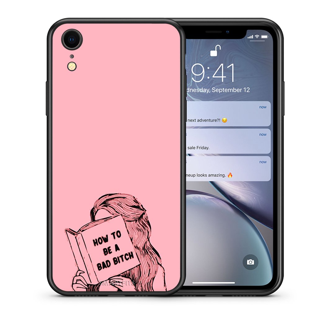 Θήκη iPhone XR Bad Bitch από τη Smartfits με σχέδιο στο πίσω μέρος και μαύρο περίβλημα | iPhone XR Bad Bitch case with colorful back and black bezels