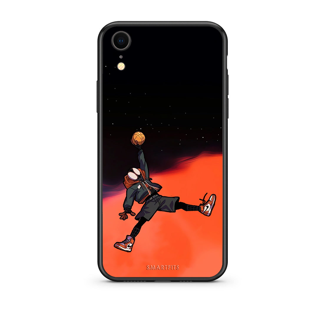 iphone xr Basketball Hero θήκη από τη Smartfits με σχέδιο στο πίσω μέρος και μαύρο περίβλημα | Smartphone case with colorful back and black bezels by Smartfits