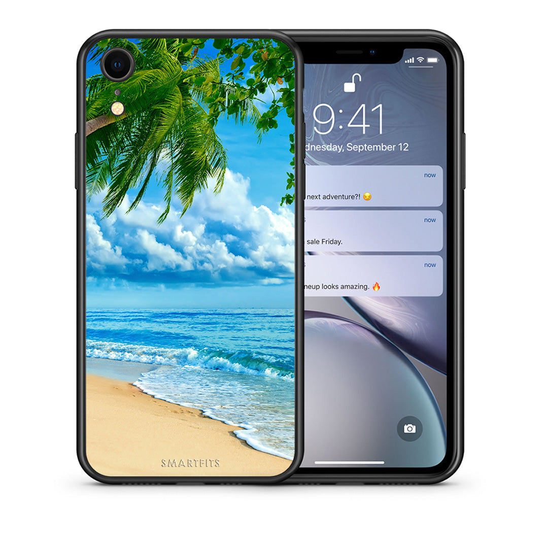 Θήκη iPhone XR Beautiful Beach από τη Smartfits με σχέδιο στο πίσω μέρος και μαύρο περίβλημα | iPhone XR Beautiful Beach case with colorful back and black bezels