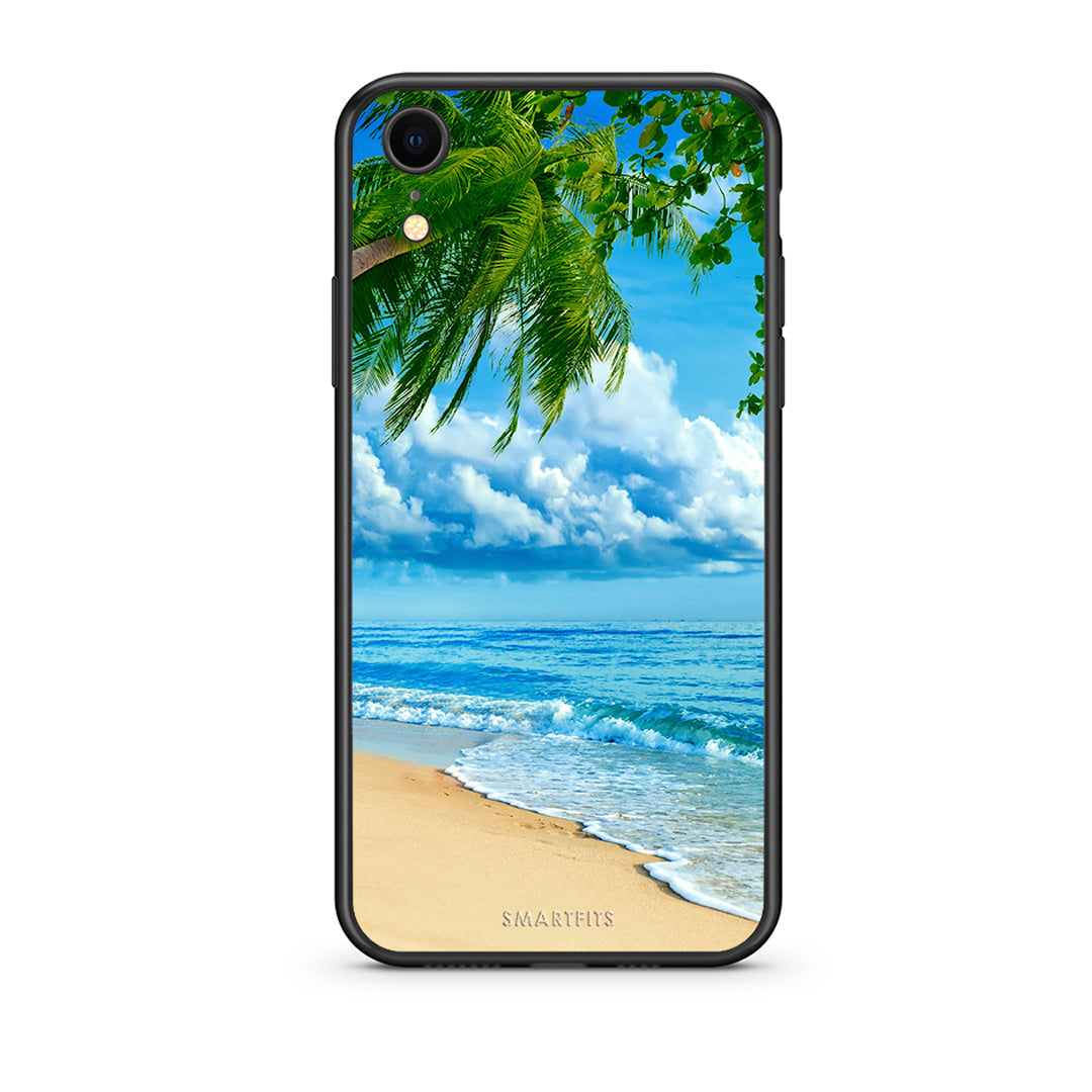 iphone xr Beautiful Beach θήκη από τη Smartfits με σχέδιο στο πίσω μέρος και μαύρο περίβλημα | Smartphone case with colorful back and black bezels by Smartfits