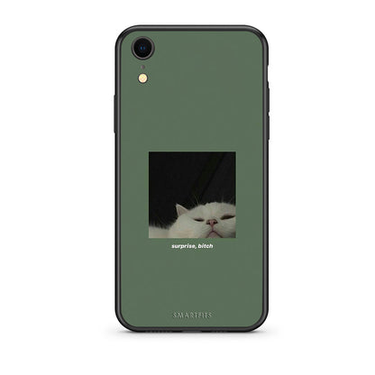 iphone xr Bitch Surprise θήκη από τη Smartfits με σχέδιο στο πίσω μέρος και μαύρο περίβλημα | Smartphone case with colorful back and black bezels by Smartfits