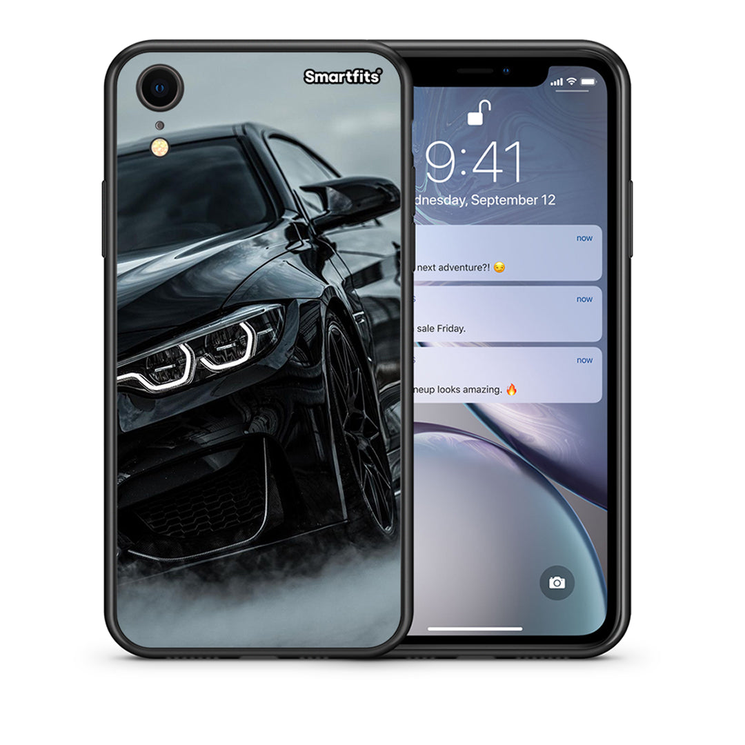 Θήκη iPhone XR Black BMW από τη Smartfits με σχέδιο στο πίσω μέρος και μαύρο περίβλημα | iPhone XR Black BMW case with colorful back and black bezels