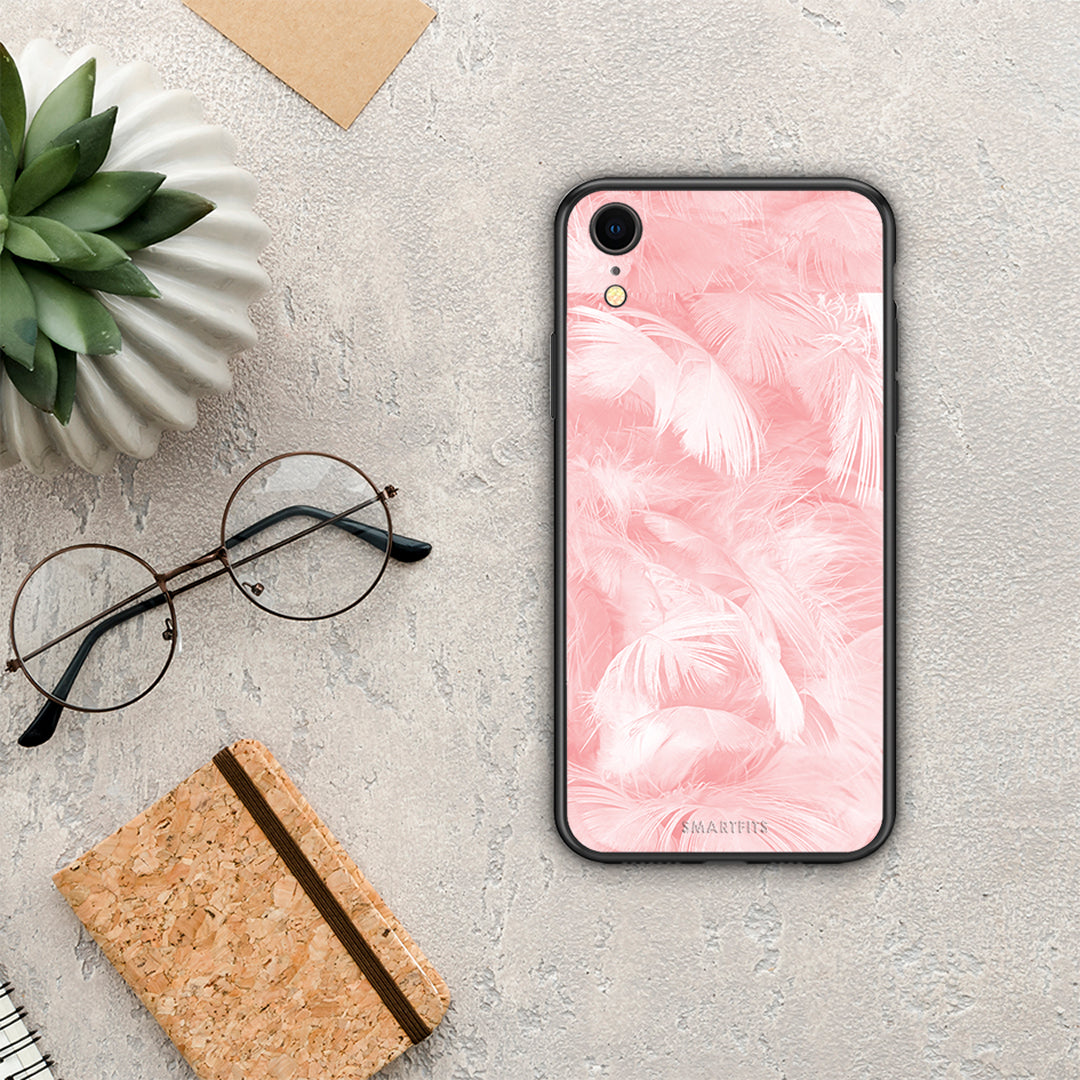Boho Pink Feather - iPhone XR θήκη