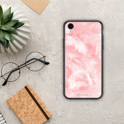 Boho Pink Feather - iPhone XR θήκη