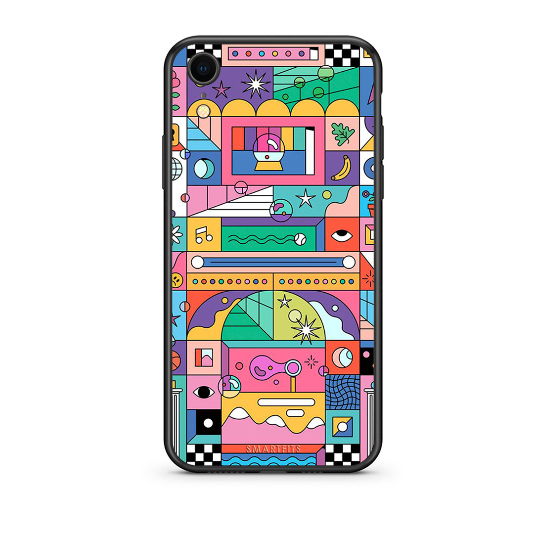 iphone xr Bubbles Soap θήκη από τη Smartfits με σχέδιο στο πίσω μέρος και μαύρο περίβλημα | Smartphone case with colorful back and black bezels by Smartfits