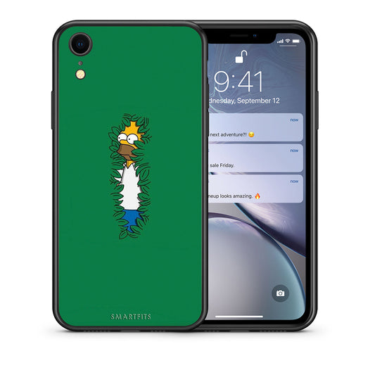 Θήκη Αγίου Βαλεντίνου iPhone XR Bush Man από τη Smartfits με σχέδιο στο πίσω μέρος και μαύρο περίβλημα | iPhone XR Bush Man case with colorful back and black bezels