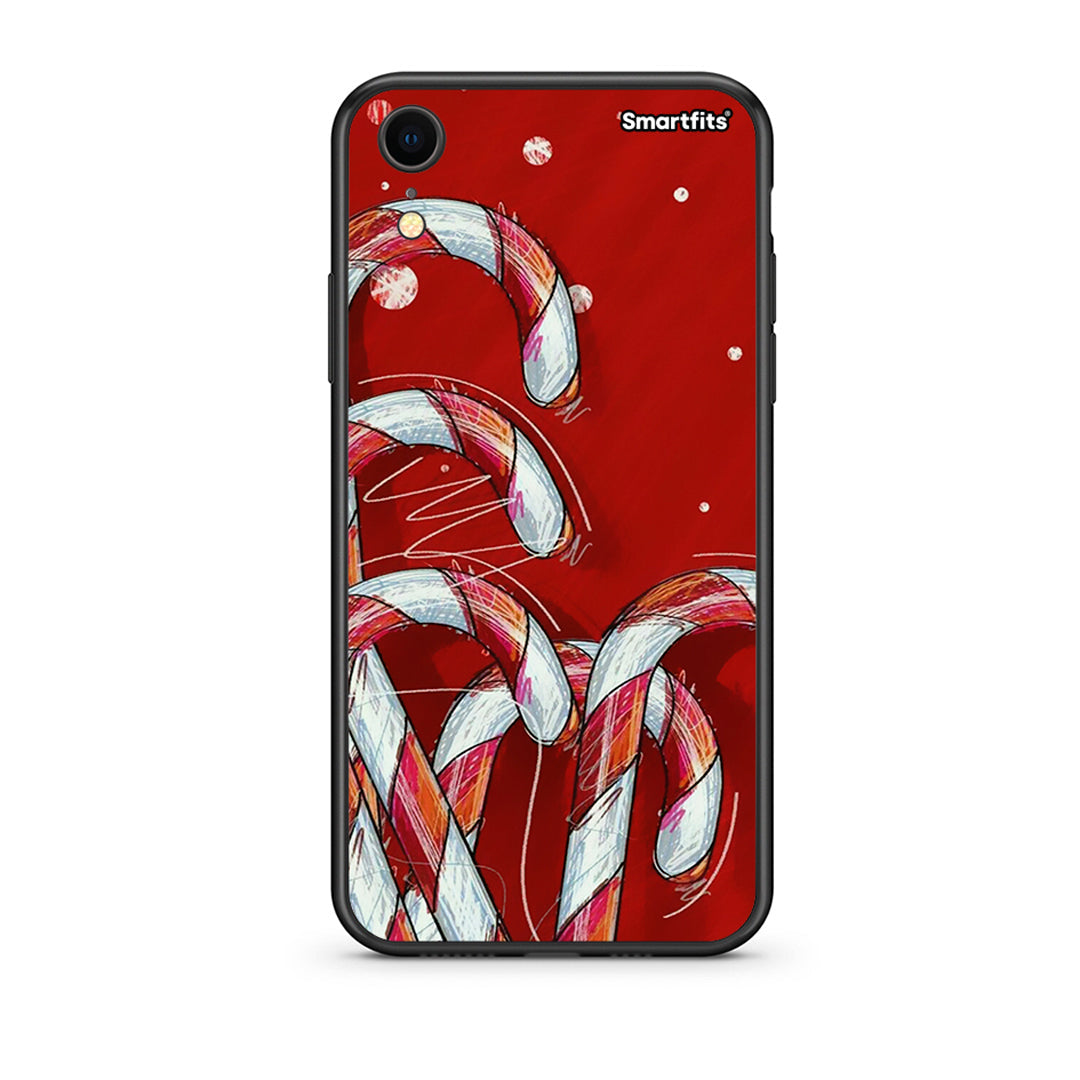 iphone xr Candy Cane θήκη από τη Smartfits με σχέδιο στο πίσω μέρος και μαύρο περίβλημα | Smartphone case with colorful back and black bezels by Smartfits