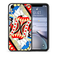 Thumbnail for Θήκη iPhone XR Card Love από τη Smartfits με σχέδιο στο πίσω μέρος και μαύρο περίβλημα | iPhone XR Card Love case with colorful back and black bezels