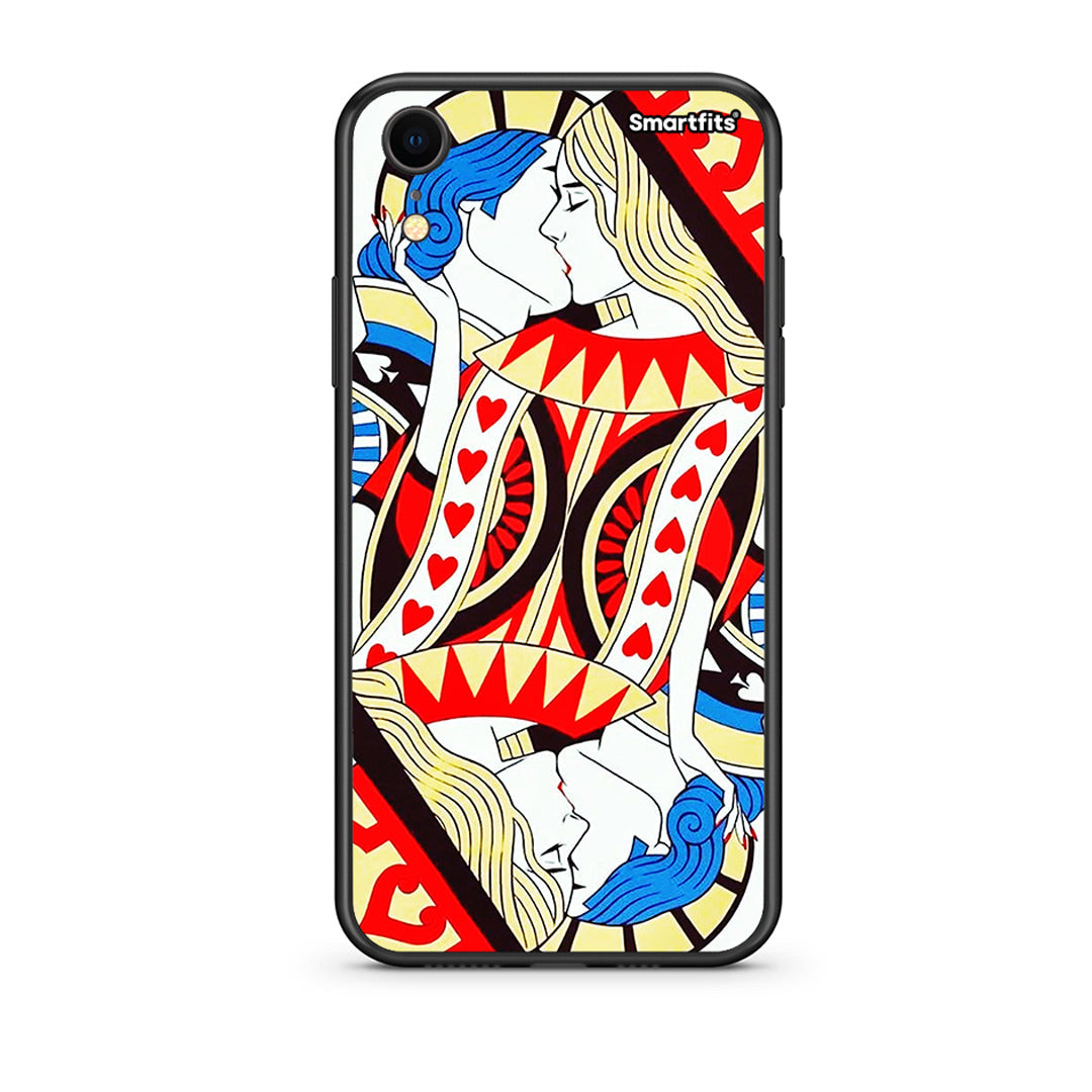 iphone xr Card Love θήκη από τη Smartfits με σχέδιο στο πίσω μέρος και μαύρο περίβλημα | Smartphone case with colorful back and black bezels by Smartfits