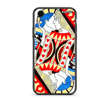 iphone xr Card Love θήκη από τη Smartfits με σχέδιο στο πίσω μέρος και μαύρο περίβλημα | Smartphone case with colorful back and black bezels by Smartfits