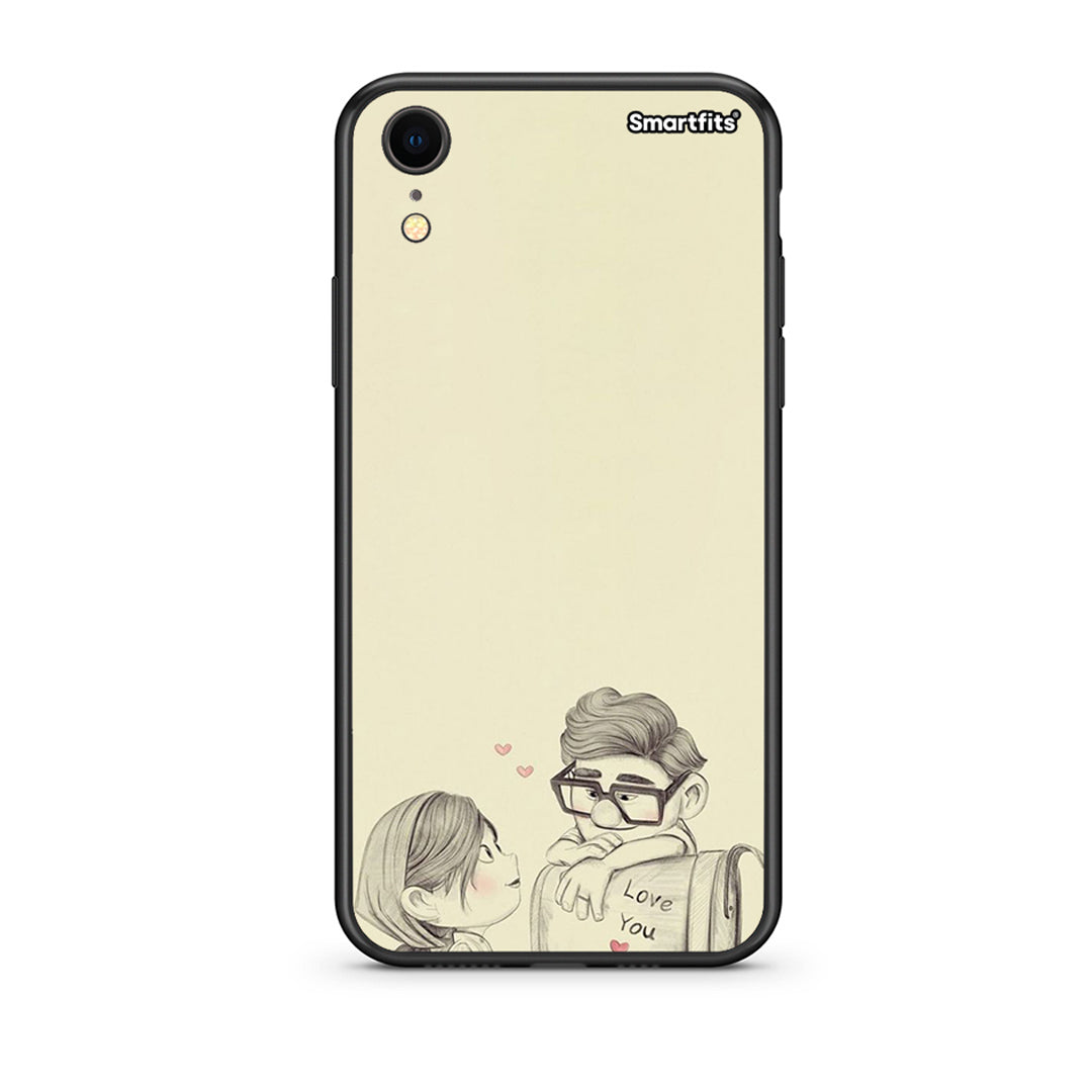 iphone xr Carl And Ellie θήκη από τη Smartfits με σχέδιο στο πίσω μέρος και μαύρο περίβλημα | Smartphone case with colorful back and black bezels by Smartfits