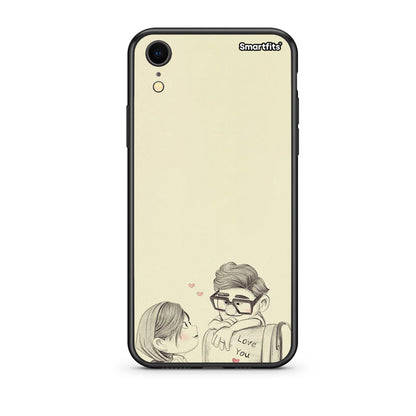 iphone xr Carl And Ellie θήκη από τη Smartfits με σχέδιο στο πίσω μέρος και μαύρο περίβλημα | Smartphone case with colorful back and black bezels by Smartfits